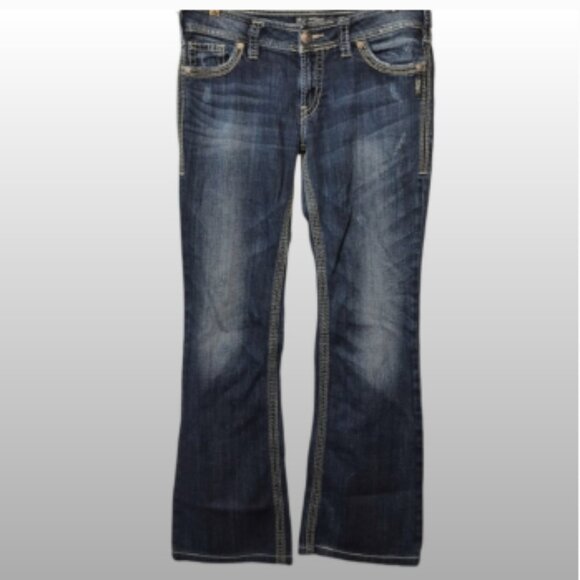 Silver Suki Surplus Bootcut  Denim Medium Dark Wash Jeans Women's Size 31 - Picture 15 of 15